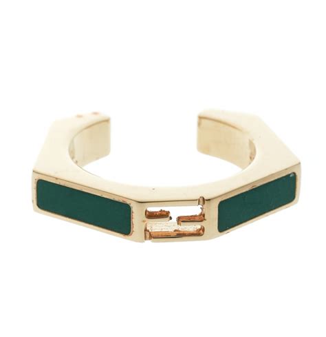 fendi baguette ring gold